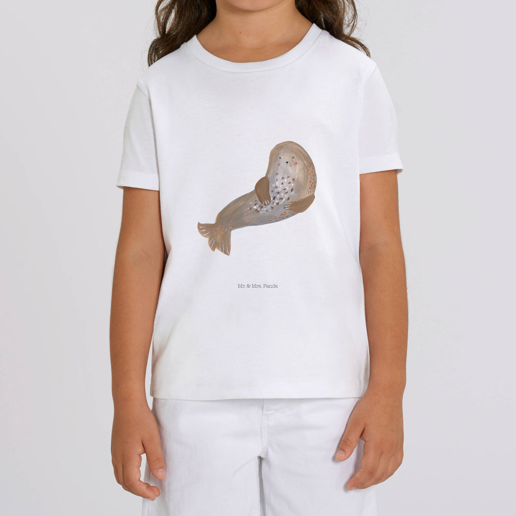 12-14 Jahre Kinder T-Shirt Robbe lachend Tiermotive, Gute Laune, lustige Sprüche, Tiere, Robbe, Robben, Seehund, Strand, Meerestier, Ostsee, Nordsee