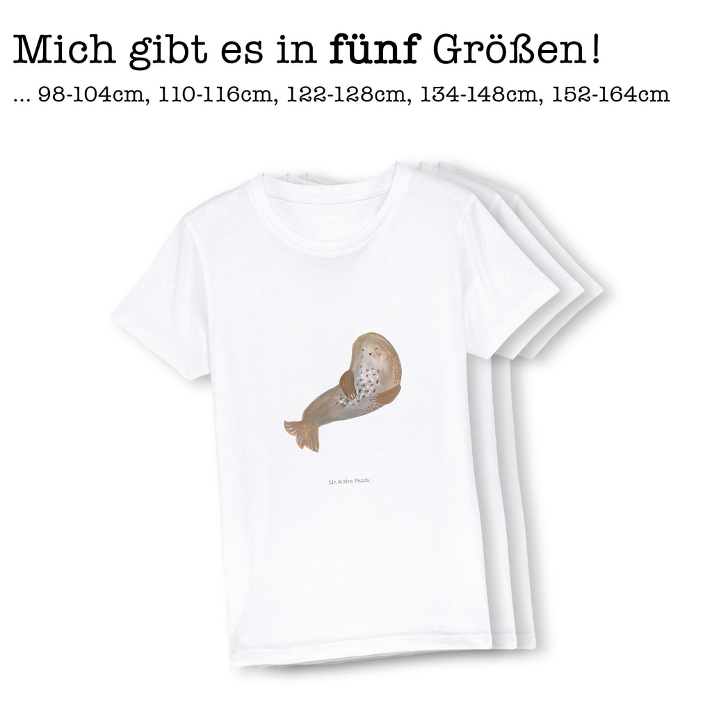 12-14 Jahre Kinder T-Shirt Robbe lachend Tiermotive, Gute Laune, lustige Sprüche, Tiere, Robbe, Robben, Seehund, Strand, Meerestier, Ostsee, Nordsee
