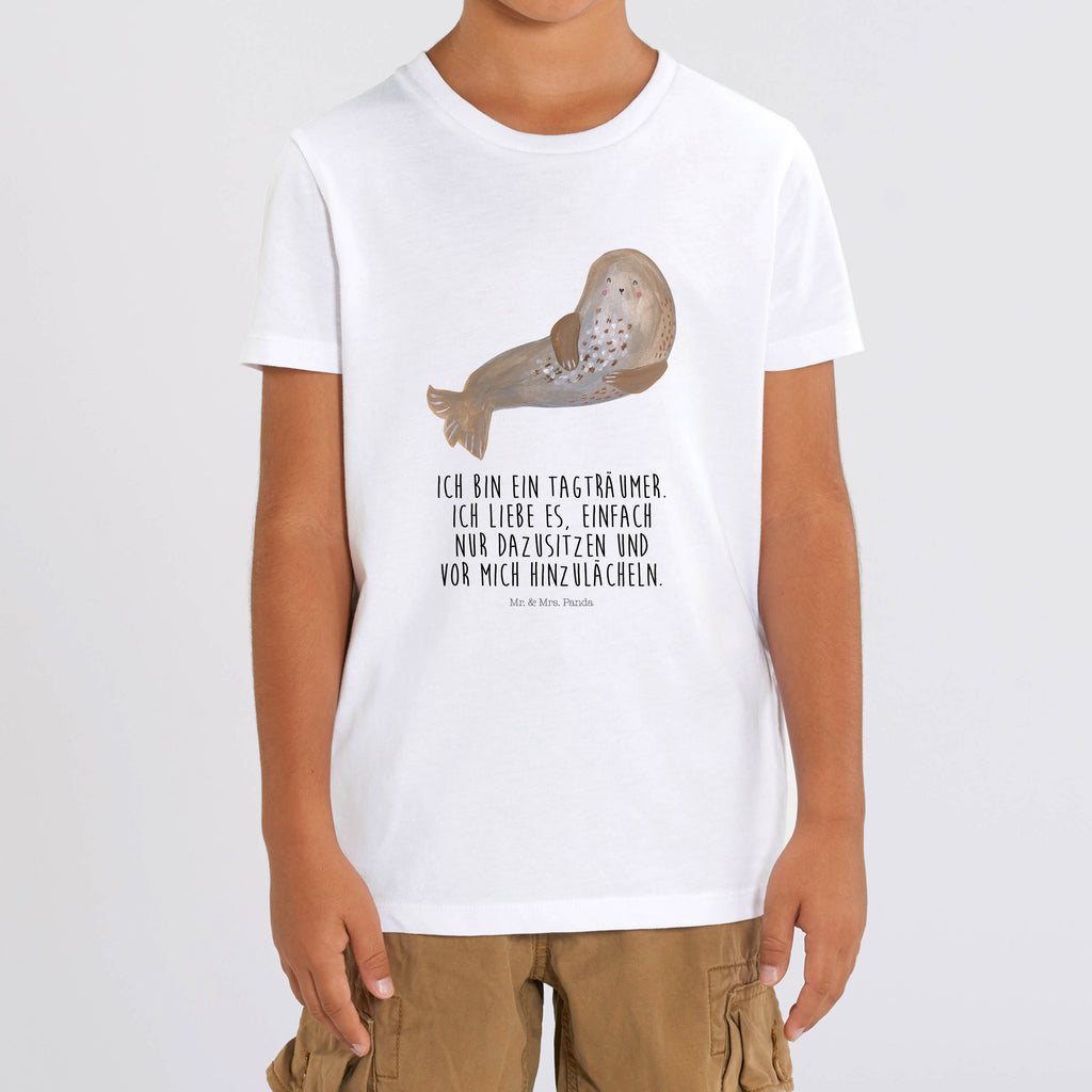 12-14 Jahre Kinder T-Shirt Robbe lachend Tiermotive, Gute Laune, lustige Sprüche, Tiere, Robbe, Robben, Seehund, Strand, Meerestier, Ostsee, Nordsee