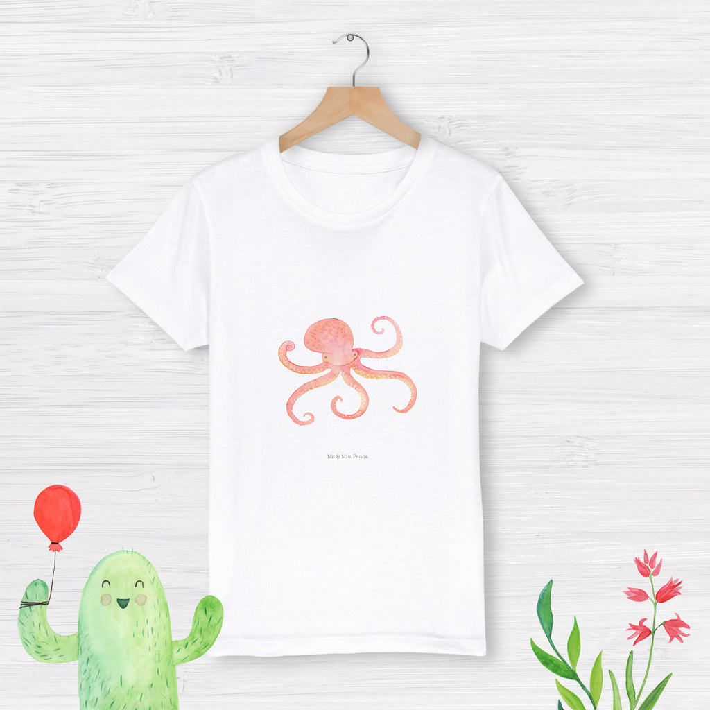 7-8 Jahre Kinder T-Shirt Tintenfisch Tiermotive, Gute Laune, lustige Sprüche, Tiere, Meer, Meerestier, Krake, Tintenfisch, Arme, Wasser, Ozean