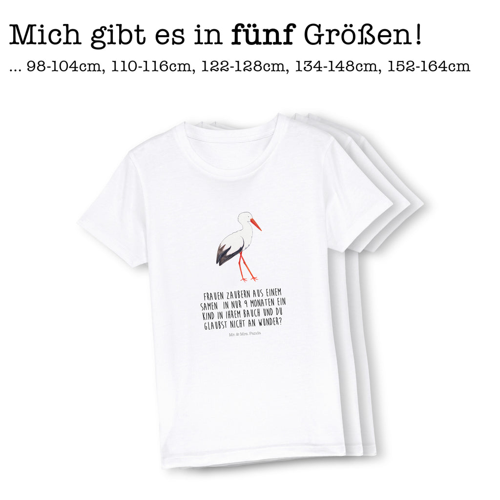 9-11 Jahre Kinder T-Shirt Storch Tiermotive, Gute Laune, lustige Sprüche, Tiere, Storch, Störche, Schwangerschaft, Geburt, Mutter, Mütter, Mutter werden, Schwanger, Babybauch, Baby