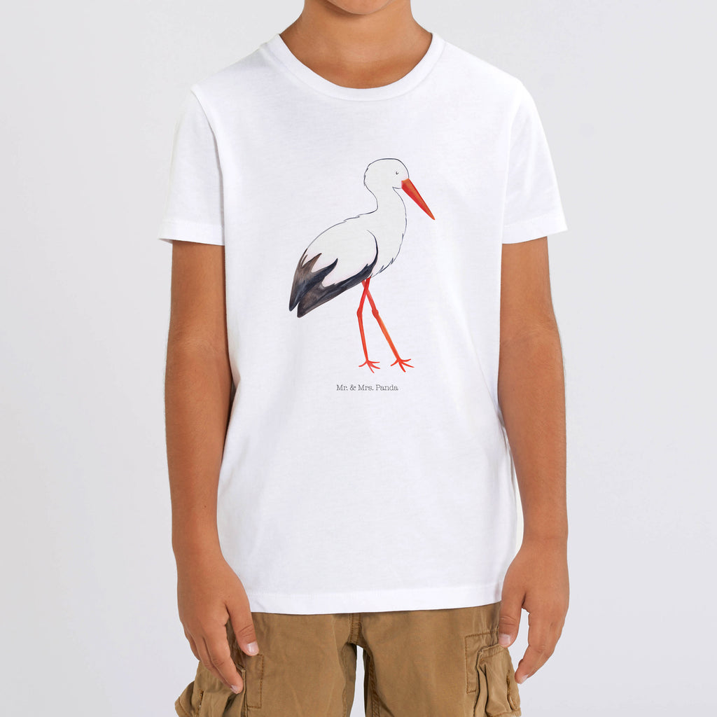 9-11 Jahre Kinder T-Shirt Storch Tiermotive, Gute Laune, lustige Sprüche, Tiere, Storch, Störche, Schwangerschaft, Geburt, Mutter, Mütter, Mutter werden, Schwanger, Babybauch, Baby