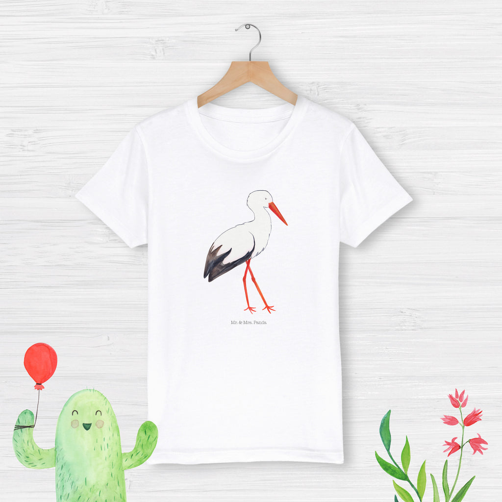 9-11 Jahre Kinder T-Shirt Storch Tiermotive, Gute Laune, lustige Sprüche, Tiere, Storch, Störche, Schwangerschaft, Geburt, Mutter, Mütter, Mutter werden, Schwanger, Babybauch, Baby