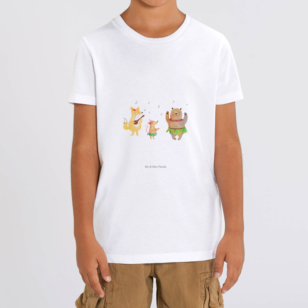 9-11 Jahre Kinder T-Shirt Waldtiere Aloha Tiermotive, Gute Laune, lustige Sprüche, Tiere, Wald, Waldtiere, Musik, Aloha, Bär, Hase, Igel, Tanzen, Leben, Lachen