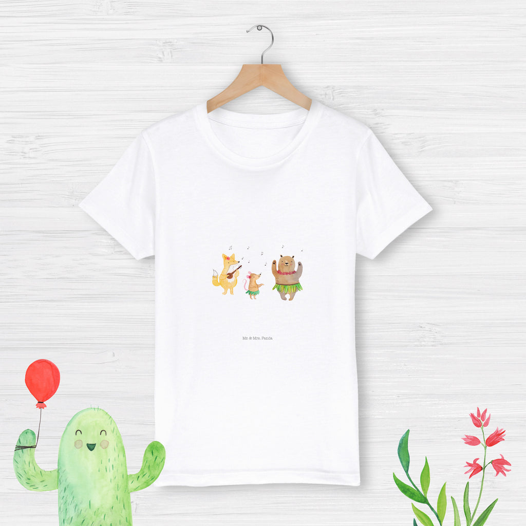 9-11 Jahre Kinder T-Shirt Waldtiere Aloha Tiermotive, Gute Laune, lustige Sprüche, Tiere, Wald, Waldtiere, Musik, Aloha, Bär, Hase, Igel, Tanzen, Leben, Lachen