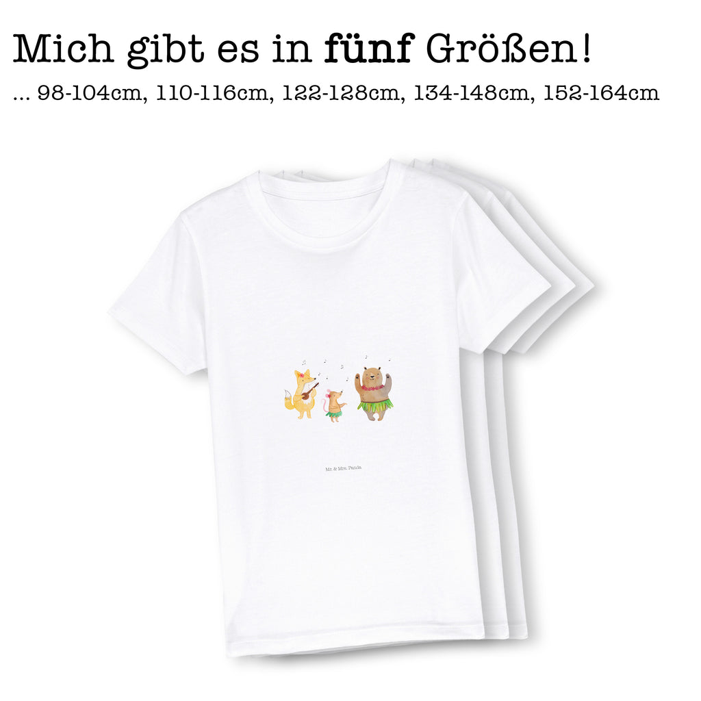 9-11 Jahre Kinder T-Shirt Waldtiere Aloha Tiermotive, Gute Laune, lustige Sprüche, Tiere, Wald, Waldtiere, Musik, Aloha, Bär, Hase, Igel, Tanzen, Leben, Lachen