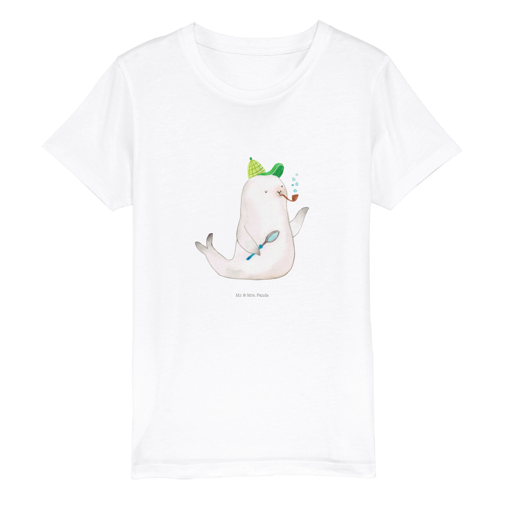 9-11 Jahre Kinder T-Shirt Robbe Sherlock Tiermotive, Gute Laune, lustige Sprüche, Tiere