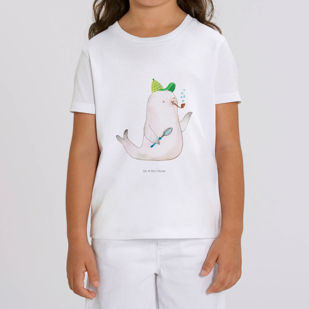 9-11 Jahre Kinder T-Shirt Robbe Sherlock Tiermotive, Gute Laune, lustige Sprüche, Tiere