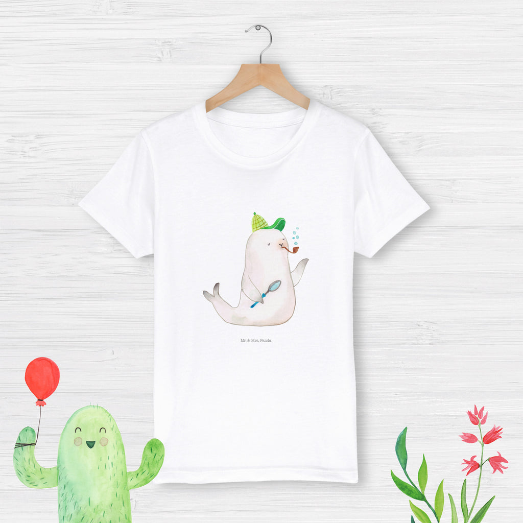 9-11 Jahre Kinder T-Shirt Robbe Sherlock Tiermotive, Gute Laune, lustige Sprüche, Tiere