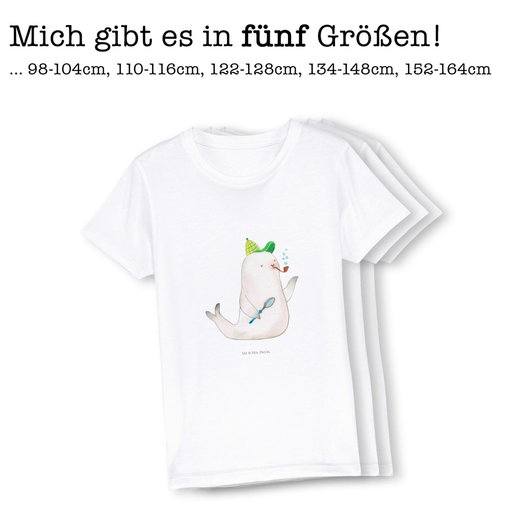 9-11 Jahre Kinder T-Shirt Robbe Sherlock Tiermotive, Gute Laune, lustige Sprüche, Tiere