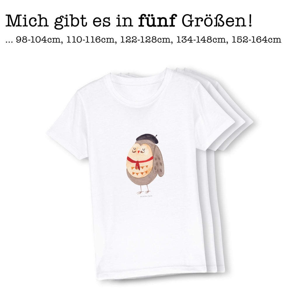 12-14 Jahre Kinder T-Shirt Eule Französisch Eule, Eulen, Eule Deko, Owl, hibou, La vie est belle, das Leben ist schön, Spruch schön, Spruch Französisch, Frankreich