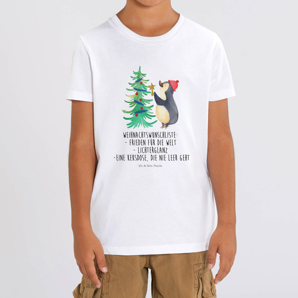 3-4 Jahre Kinder T-Shirt Pinguin Weihnachtsbaum Winter, Weihnachten, Weihnachtsdeko, Nikolaus, Advent, Heiligabend, Wintermotiv, Pinguin