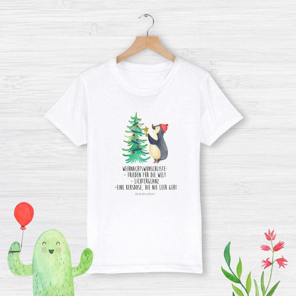 3-4 Jahre Kinder T-Shirt Pinguin Weihnachtsbaum Winter, Weihnachten, Weihnachtsdeko, Nikolaus, Advent, Heiligabend, Wintermotiv, Pinguin