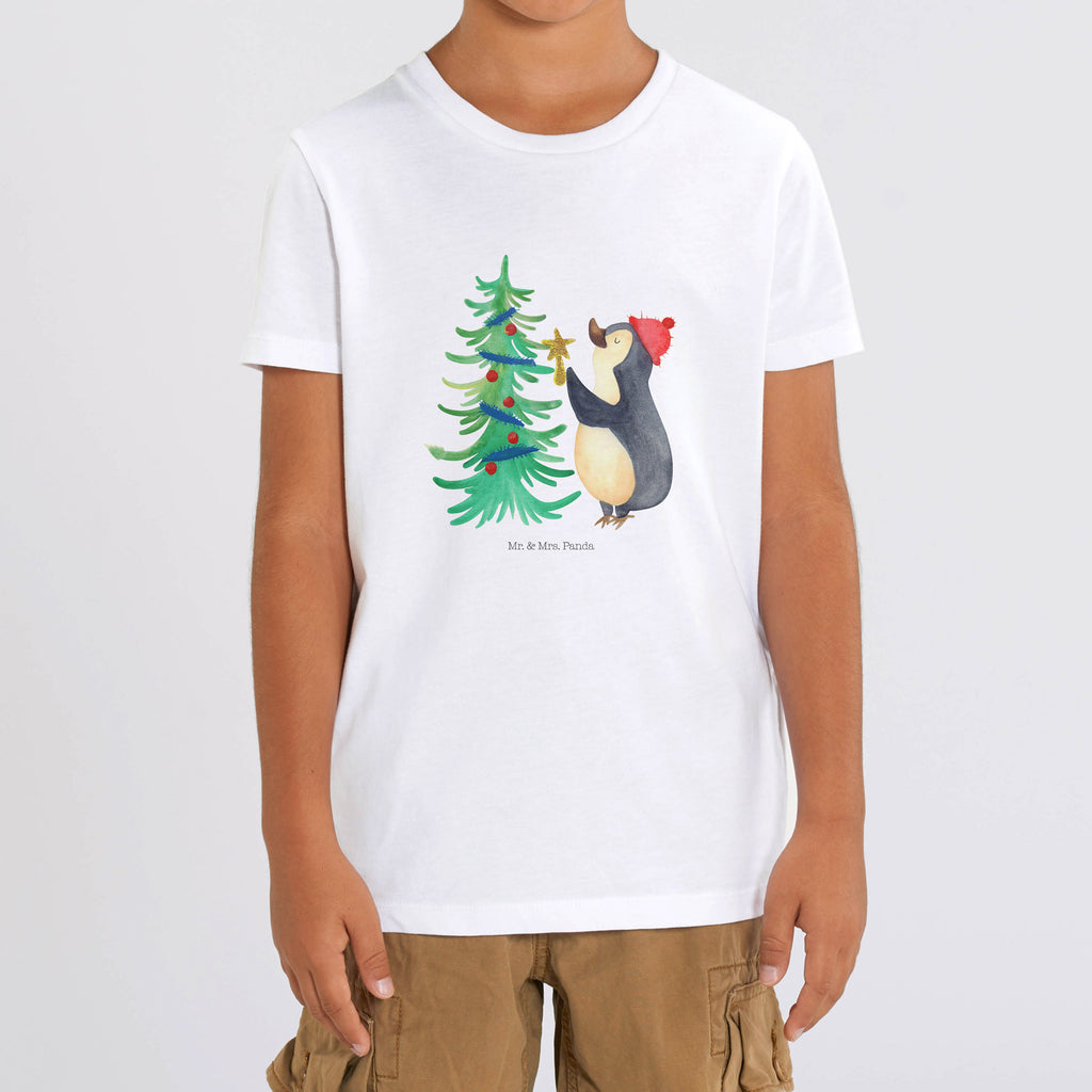 3-4 Jahre Kinder T-Shirt Pinguin Weihnachtsbaum Winter, Weihnachten, Weihnachtsdeko, Nikolaus, Advent, Heiligabend, Wintermotiv, Pinguin