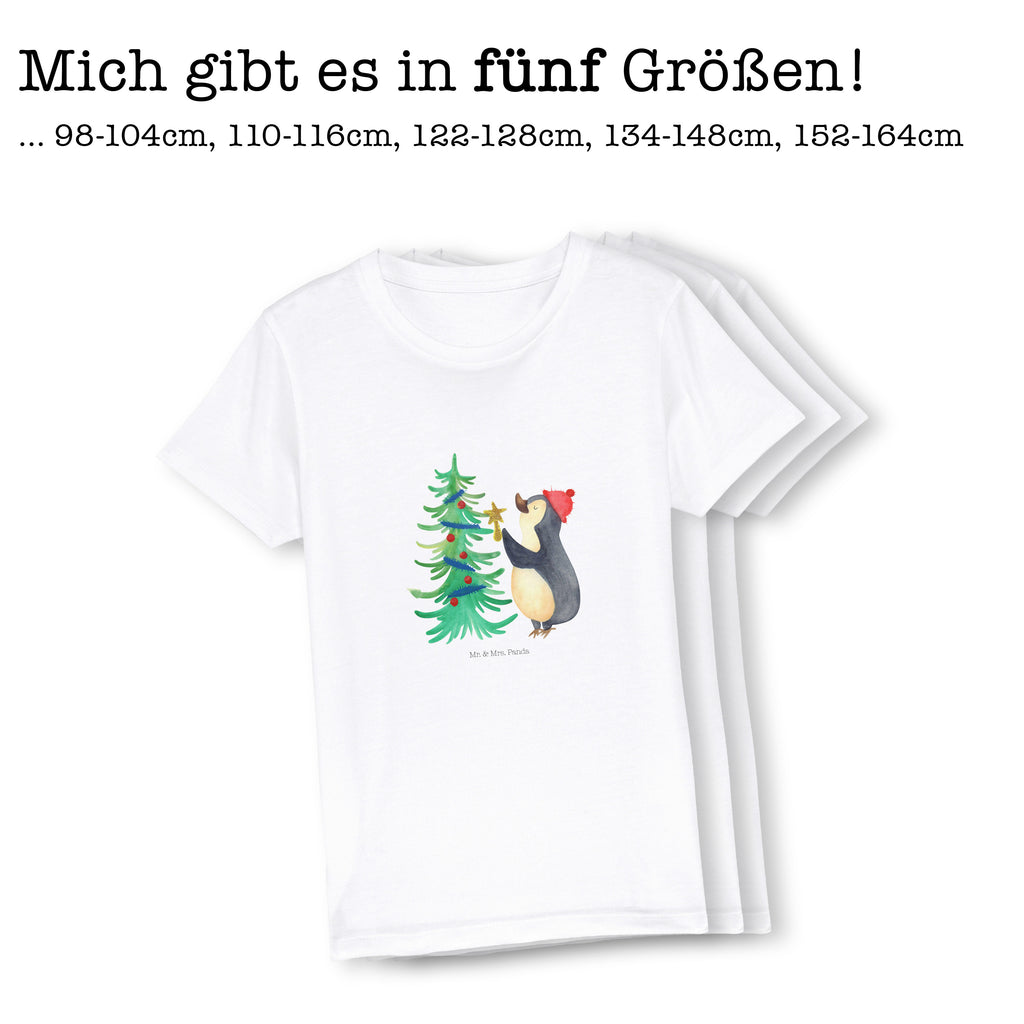3-4 Jahre Kinder T-Shirt Pinguin Weihnachtsbaum Winter, Weihnachten, Weihnachtsdeko, Nikolaus, Advent, Heiligabend, Wintermotiv, Pinguin
