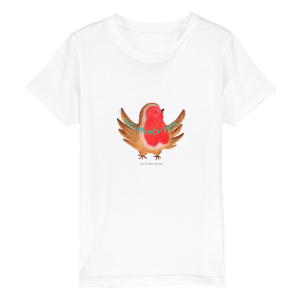 7-8 Jahre Kinder T-Shirt Rotkehlchen Weihnachten Winter, Weihnachten, Weihnachtsdeko, Nikolaus, Advent, Heiligabend, Wintermotiv, Frohe Weihnachten, Weihnachtsmotiv, Weihnachtsgruß, Vogel, xmas