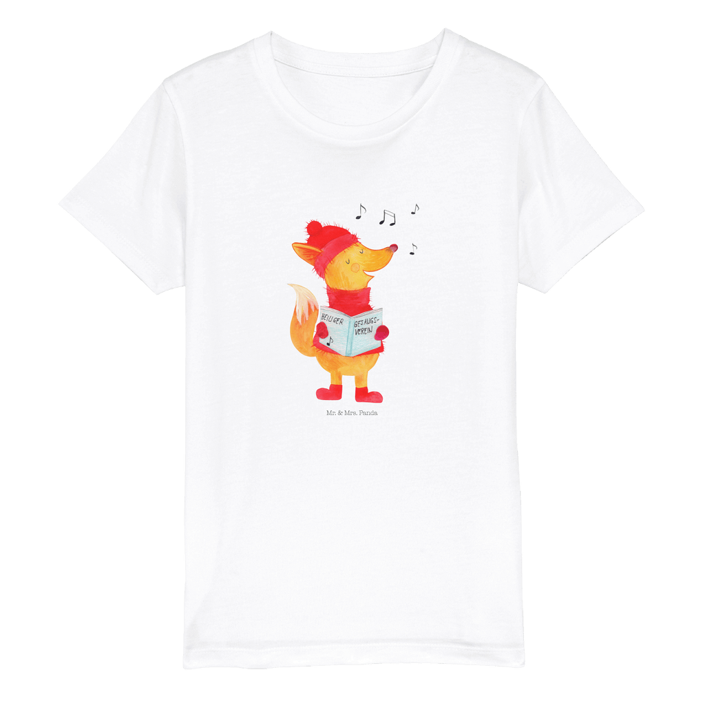 7-8 Jahre Kinder T-Shirt Fuchs Sänger Winter, Weihnachten, Weihnachtsdeko, Nikolaus, Advent, Heiligabend, Wintermotiv, Fuchs, Füchse, Sänger, Geschenk Sänger, Singen, Weihnachtslieder