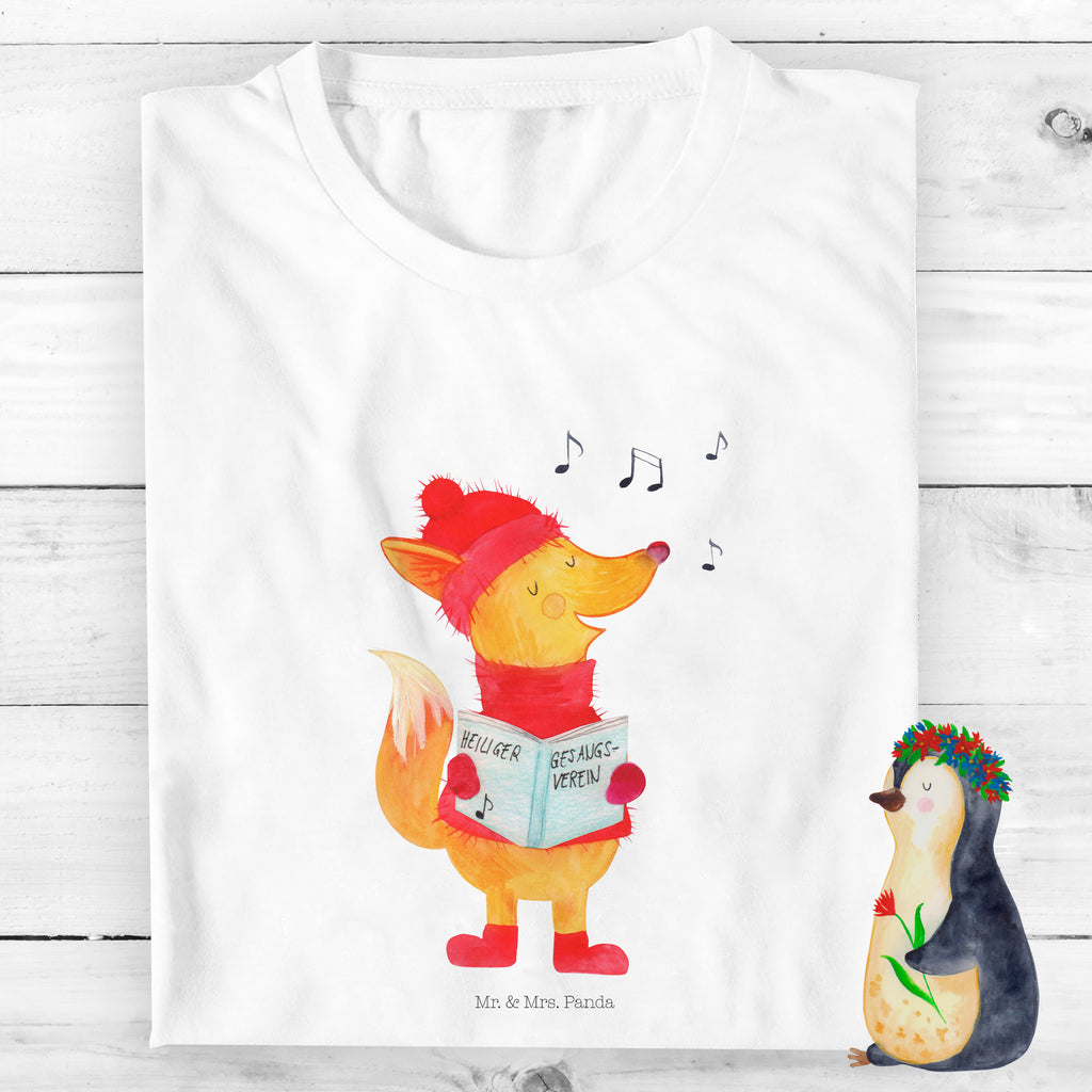 7-8 Jahre Kinder T-Shirt Fuchs Sänger Winter, Weihnachten, Weihnachtsdeko, Nikolaus, Advent, Heiligabend, Wintermotiv, Fuchs, Füchse, Sänger, Geschenk Sänger, Singen, Weihnachtslieder