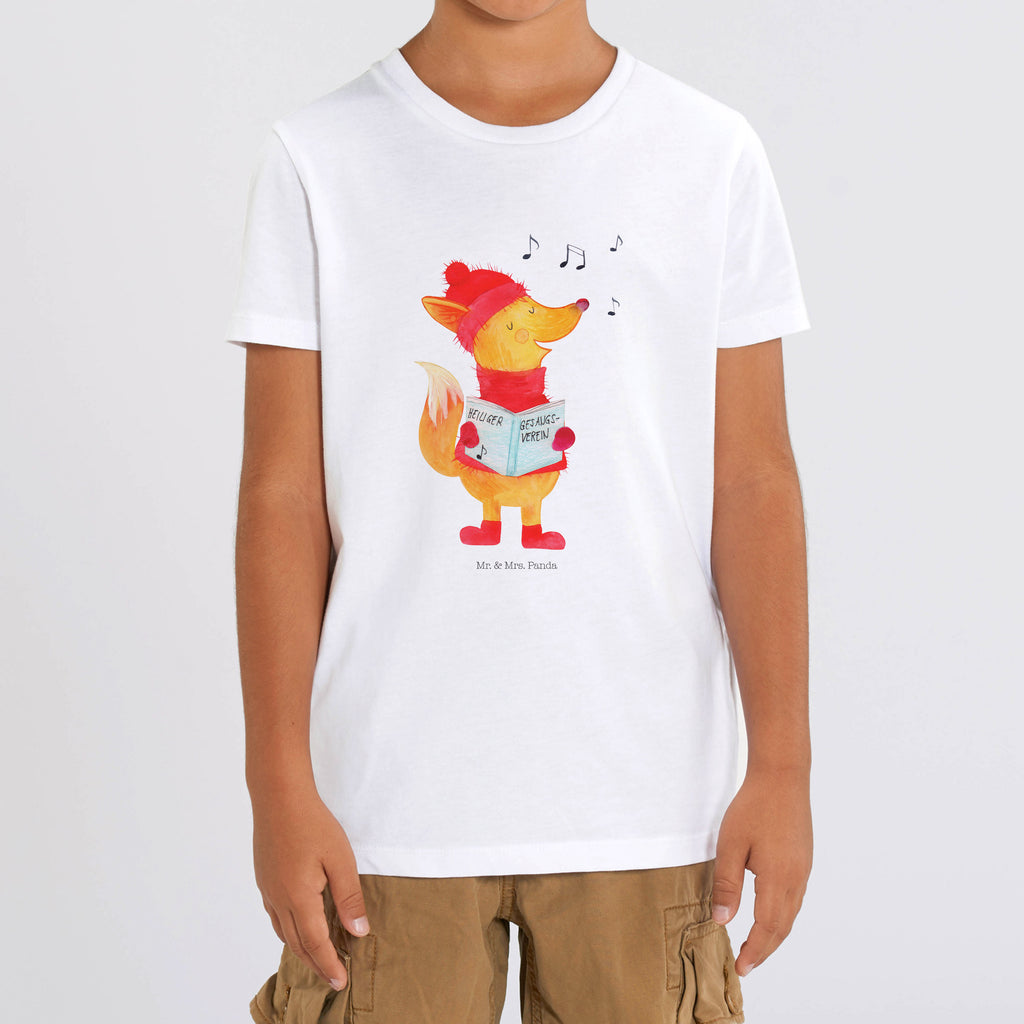 7-8 Jahre Kinder T-Shirt Fuchs Sänger Winter, Weihnachten, Weihnachtsdeko, Nikolaus, Advent, Heiligabend, Wintermotiv, Fuchs, Füchse, Sänger, Geschenk Sänger, Singen, Weihnachtslieder