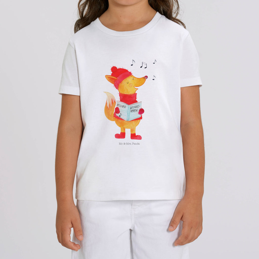 7-8 Jahre Kinder T-Shirt Fuchs Sänger Winter, Weihnachten, Weihnachtsdeko, Nikolaus, Advent, Heiligabend, Wintermotiv, Fuchs, Füchse, Sänger, Geschenk Sänger, Singen, Weihnachtslieder