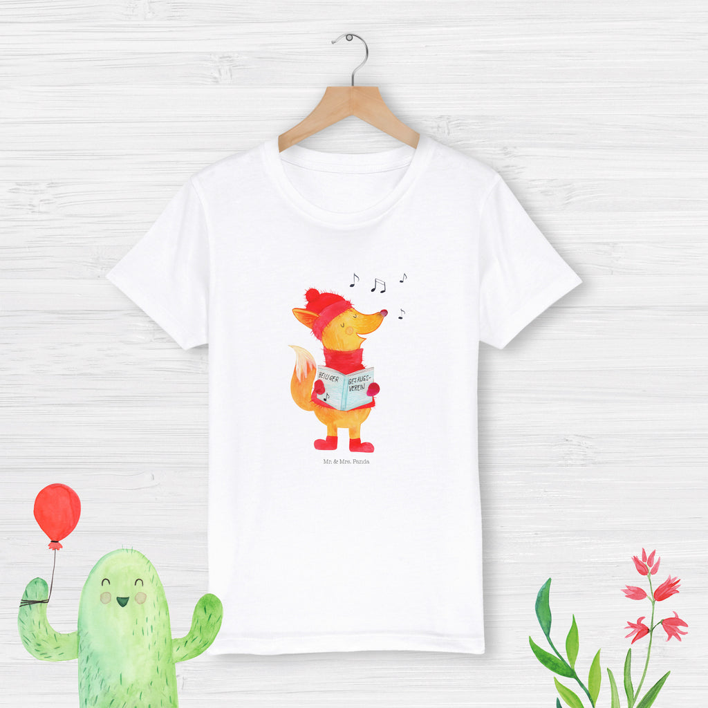 7-8 Jahre Kinder T-Shirt Fuchs Sänger Winter, Weihnachten, Weihnachtsdeko, Nikolaus, Advent, Heiligabend, Wintermotiv, Fuchs, Füchse, Sänger, Geschenk Sänger, Singen, Weihnachtslieder