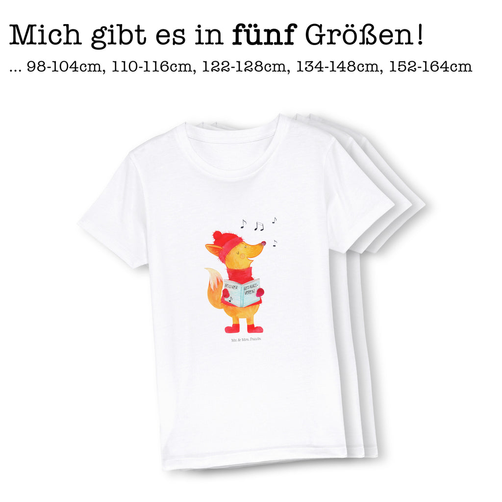 7-8 Jahre Kinder T-Shirt Fuchs Sänger Winter, Weihnachten, Weihnachtsdeko, Nikolaus, Advent, Heiligabend, Wintermotiv, Fuchs, Füchse, Sänger, Geschenk Sänger, Singen, Weihnachtslieder