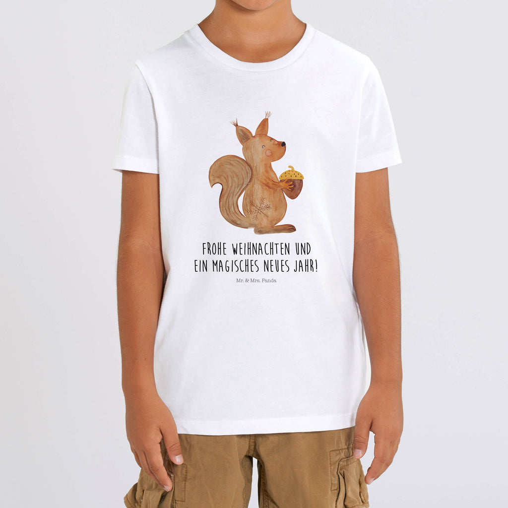 9-11 Jahre Kinder T-Shirt Eichhörnchen Weihnachtszeit Winter, Weihnachten, Weihnachtsdeko, Nikolaus, Advent, Heiligabend, Wintermotiv, Frohe Weihnachten, Frohes neues Jahr, Guten Rutsch, Weihnachtsmotiv, Weihnachtsgruß, Neujahr, Vogel