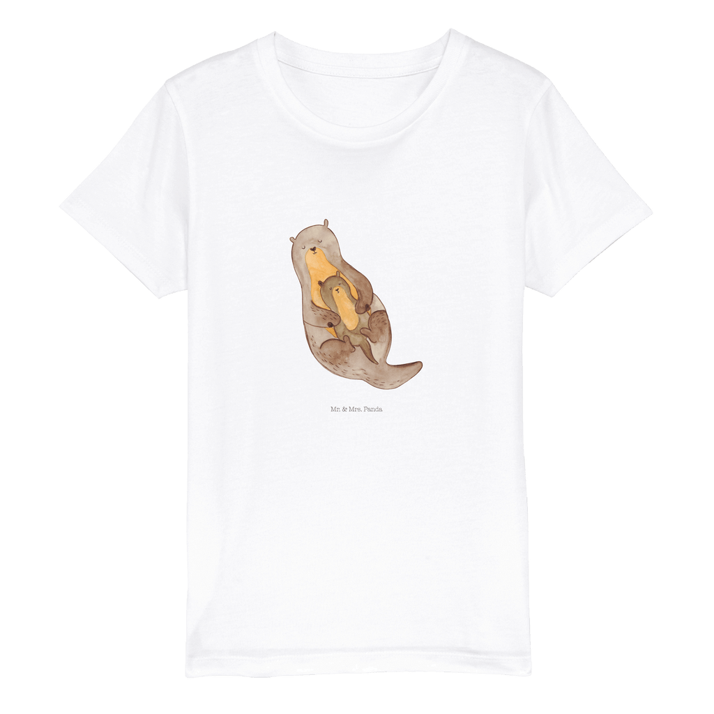 3-4 Jahre Kinder T-Shirt Otter mit Kind Otter, Fischotter, Seeotter, Otter Seeotter See Otter