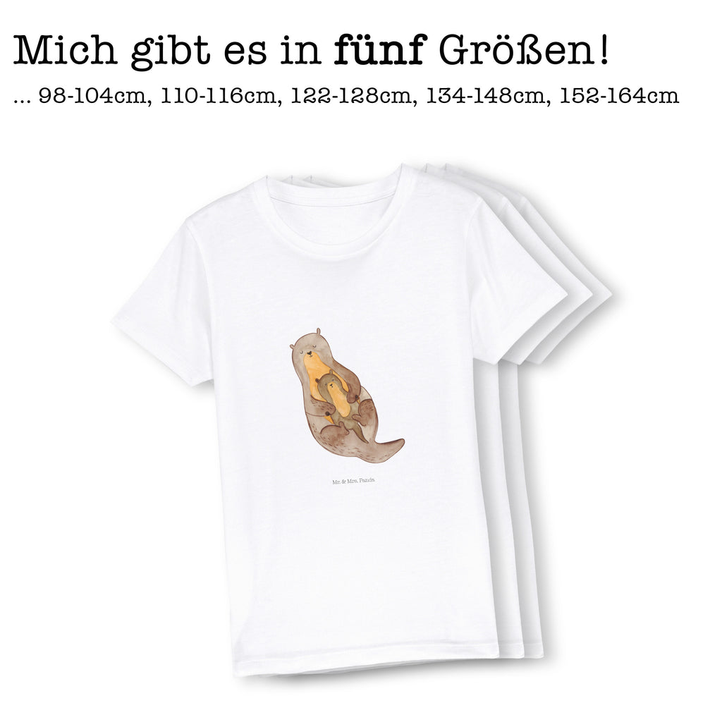 3-4 Jahre Kinder T-Shirt Otter mit Kind Otter, Fischotter, Seeotter, Otter Seeotter See Otter