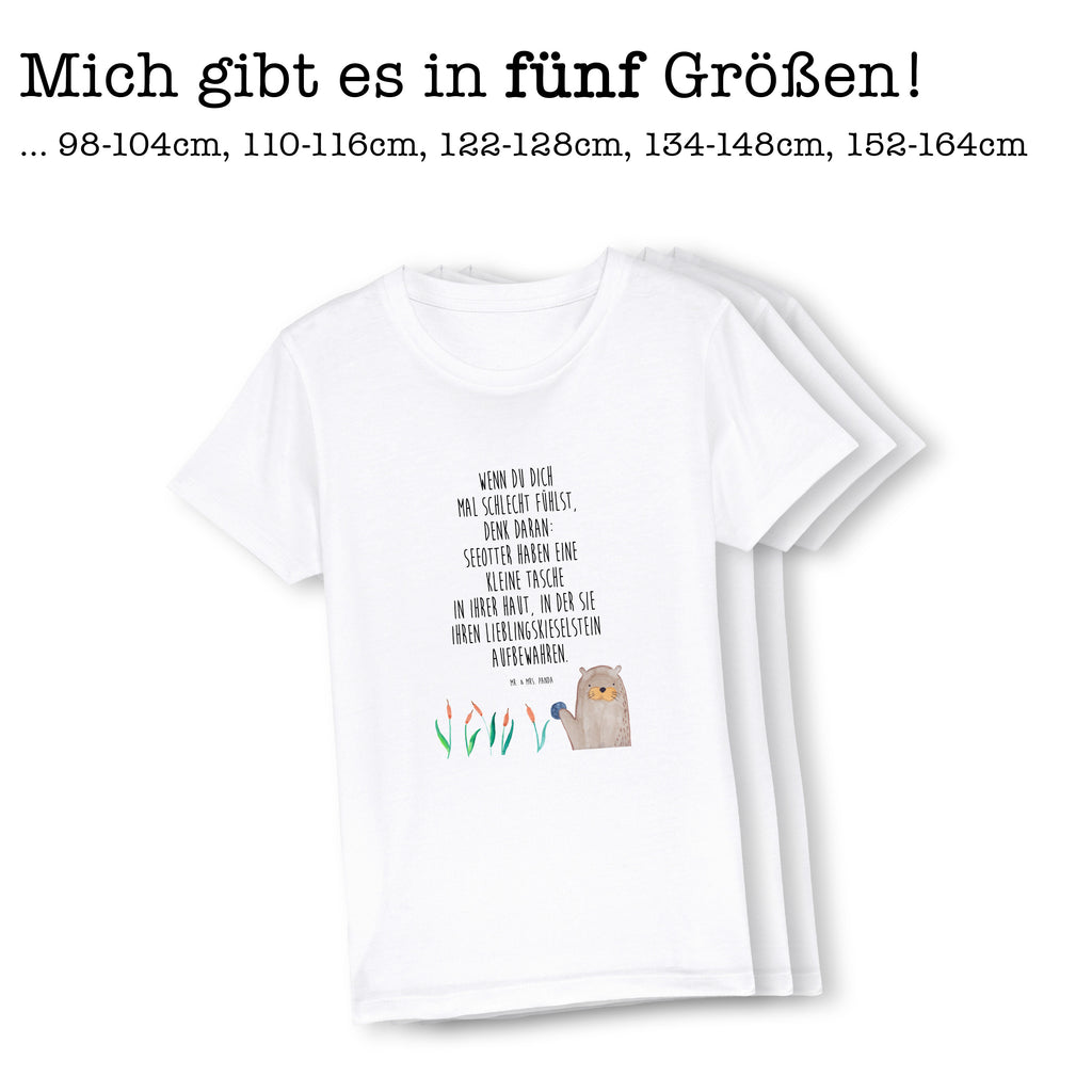 3-4 Jahre Kinder T-Shirt Otter mit Stein Otter, Fischotter, Seeotter, Otter Seeotter See Otter