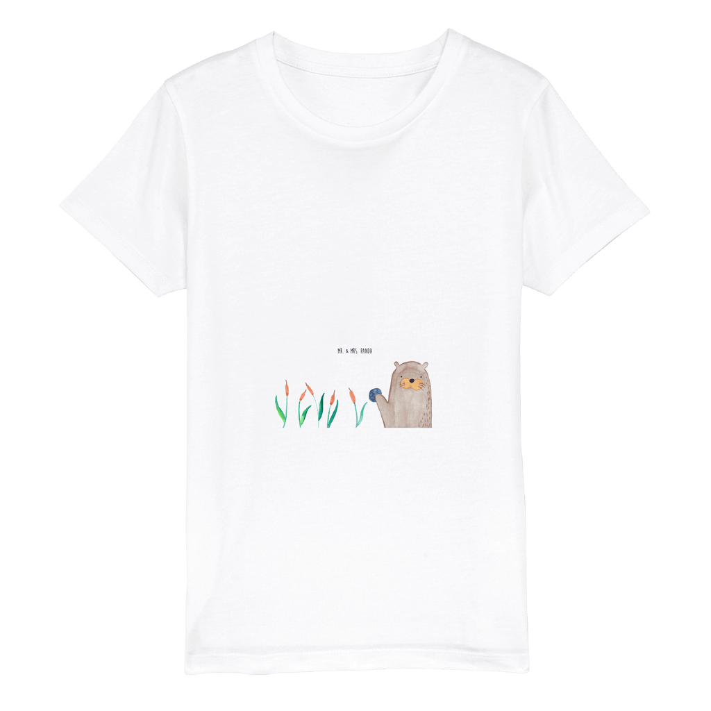 3-4 Jahre Kinder T-Shirt Otter mit Stein Otter, Fischotter, Seeotter, Otter Seeotter See Otter