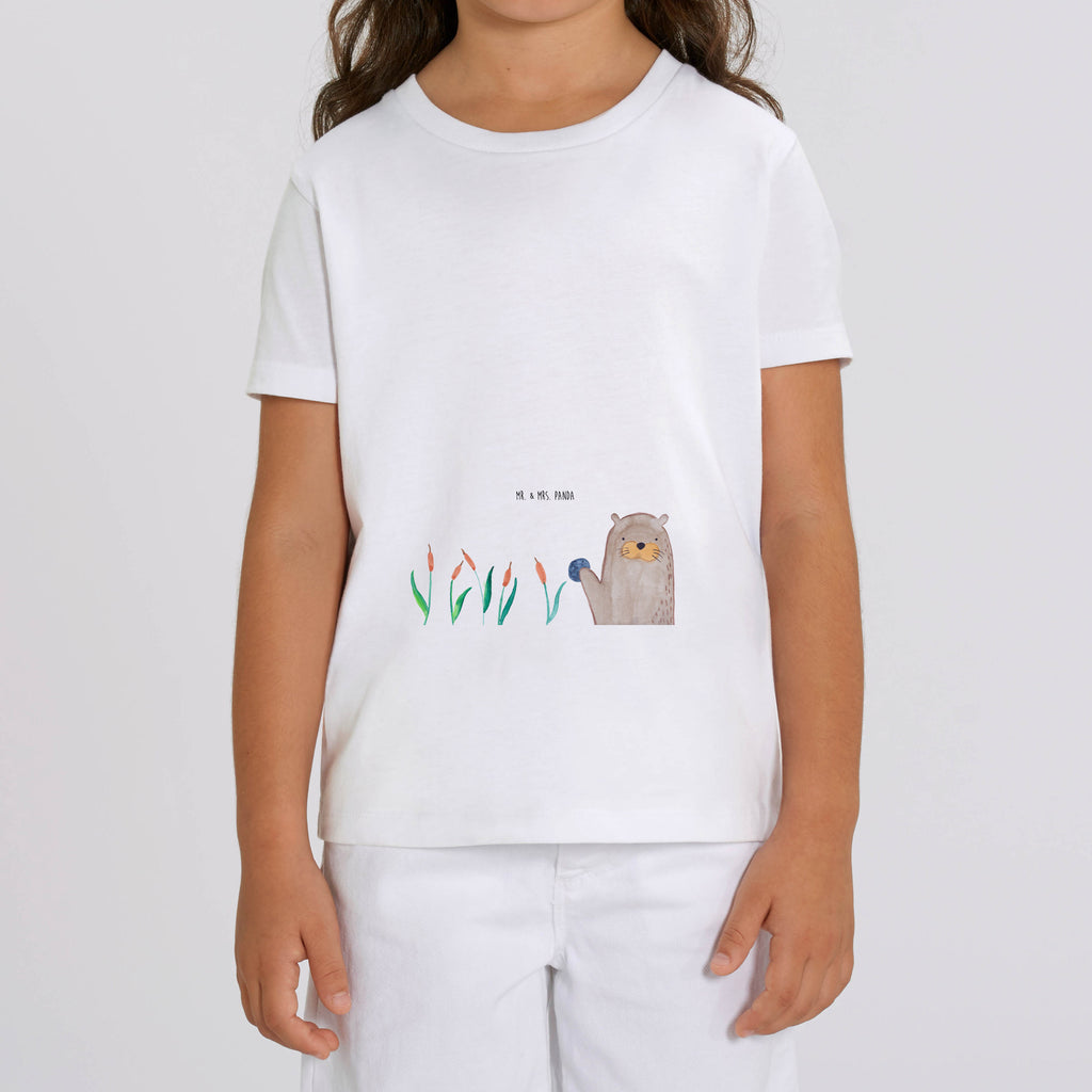 3-4 Jahre Kinder T-Shirt Otter mit Stein Otter, Fischotter, Seeotter, Otter Seeotter See Otter