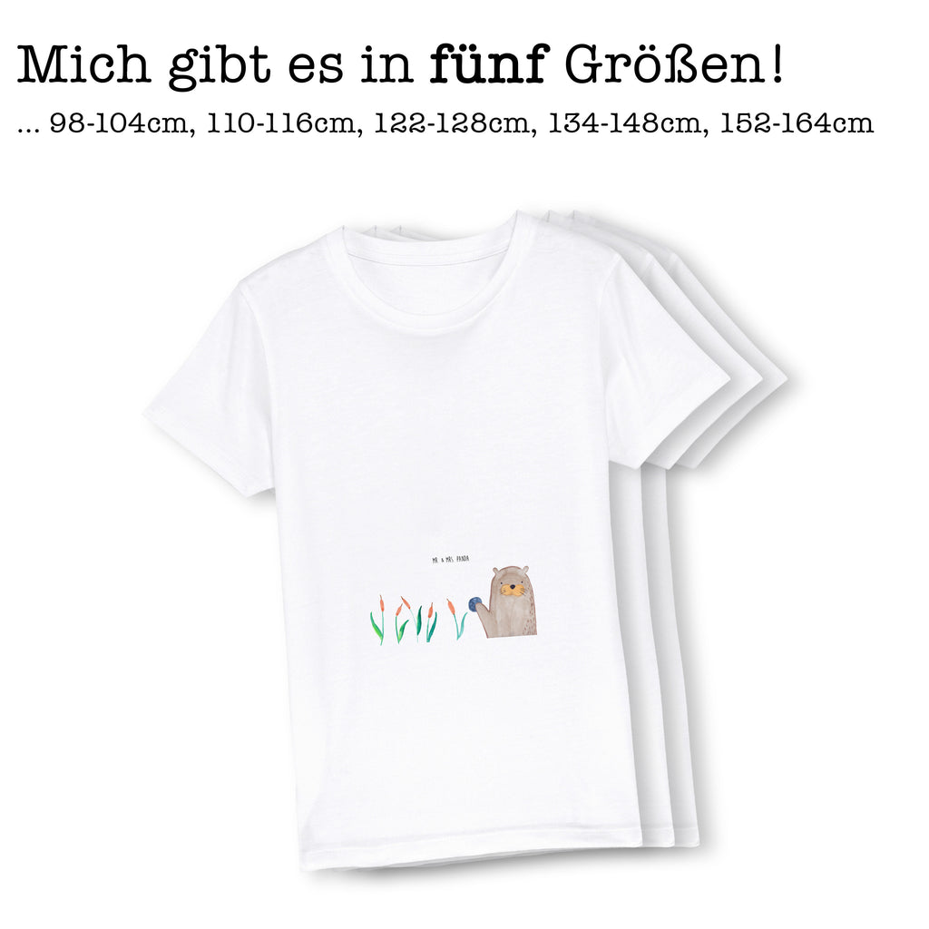 3-4 Jahre Kinder T-Shirt Otter mit Stein Otter, Fischotter, Seeotter, Otter Seeotter See Otter