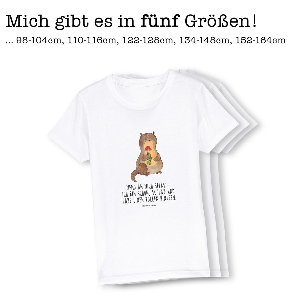 9-11 Jahre Kinder T-Shirt Otter Blumenstrauß Otter, Fischotter, Seeotter, Otter Seeotter See Otter