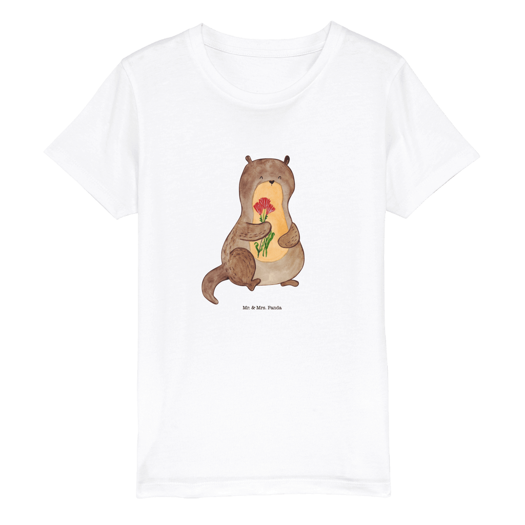 9-11 Jahre Kinder T-Shirt Otter Blumenstrauß Otter, Fischotter, Seeotter, Otter Seeotter See Otter