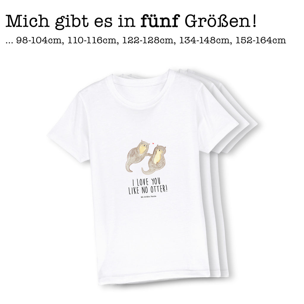 12-14 Jahre Kinder T-Shirt Otter händchenhaltend Otter, Fischotter, Seeotter, Otter Seeotter See Otter