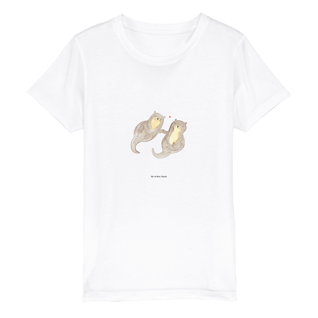 12-14 Jahre Kinder T-Shirt Otter händchenhaltend Otter, Fischotter, Seeotter, Otter Seeotter See Otter