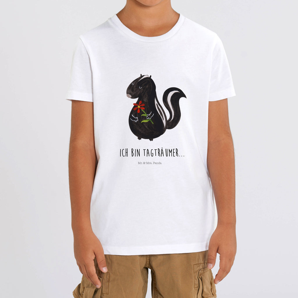 5-6 Jahre Kinder T-Shirt Stinktier Blume Stinktier, Skunk, Wildtier, Raubtier, Stinker, Stinki, Tagträumer, verträumt, Dreams, Träume