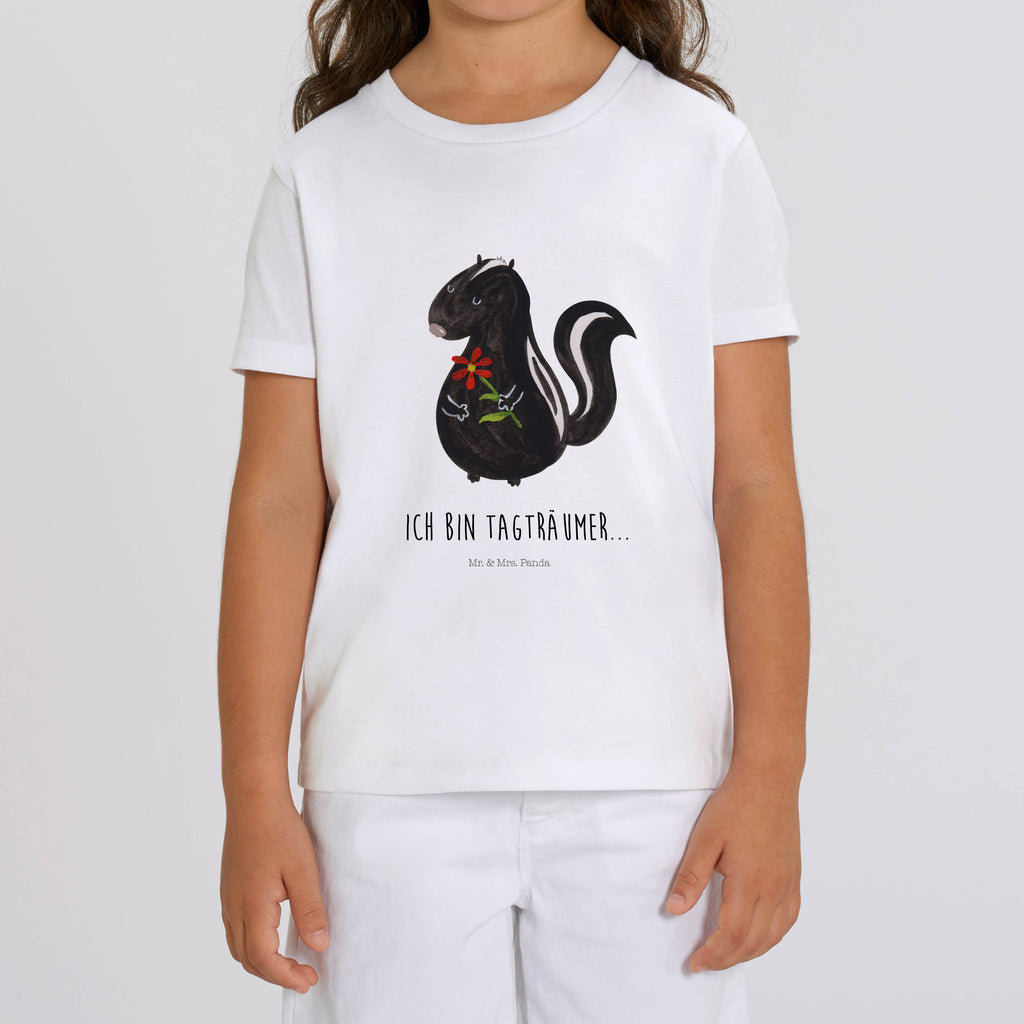 5-6 Jahre Kinder T-Shirt Stinktier Blume Stinktier, Skunk, Wildtier, Raubtier, Stinker, Stinki, Tagträumer, verträumt, Dreams, Träume