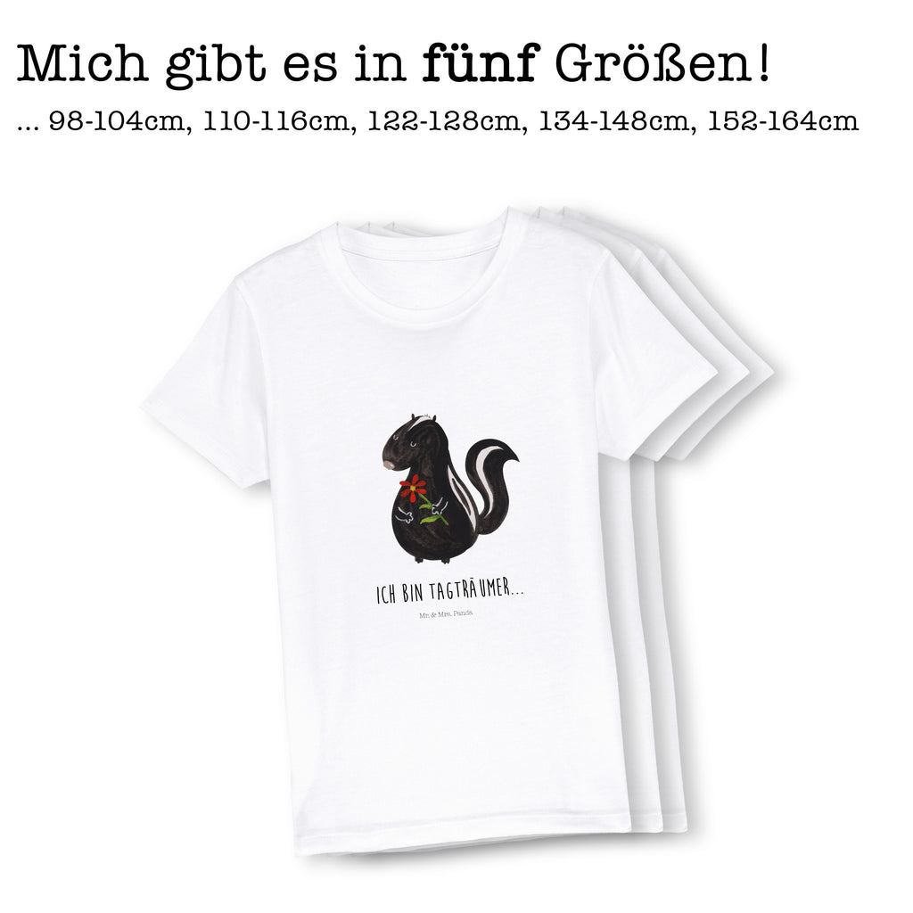 5-6 Jahre Kinder T-Shirt Stinktier Blume Stinktier, Skunk, Wildtier, Raubtier, Stinker, Stinki, Tagträumer, verträumt, Dreams, Träume