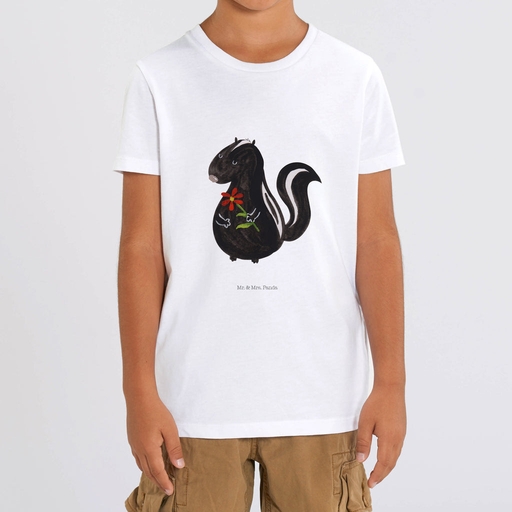 5-6 Jahre Kinder T-Shirt Stinktier Blume Stinktier, Skunk, Wildtier, Raubtier, Stinker, Stinki, Tagträumer, verträumt, Dreams, Träume