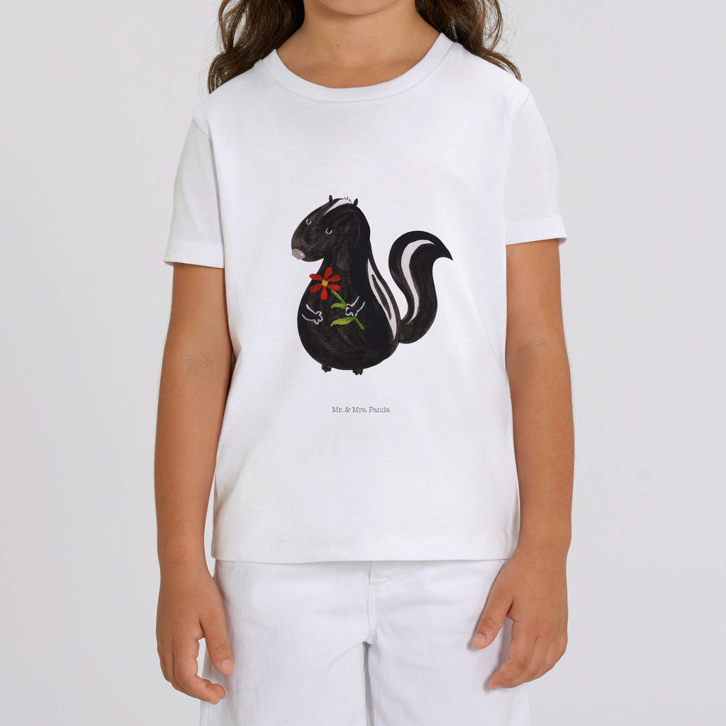 5-6 Jahre Kinder T-Shirt Stinktier Blume Stinktier, Skunk, Wildtier, Raubtier, Stinker, Stinki, Tagträumer, verträumt, Dreams, Träume