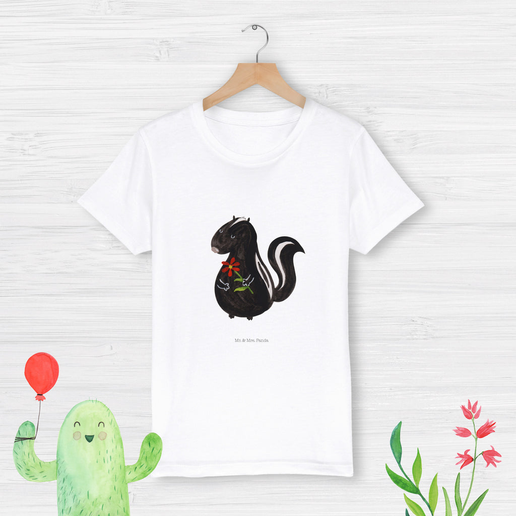 5-6 Jahre Kinder T-Shirt Stinktier Blume Stinktier, Skunk, Wildtier, Raubtier, Stinker, Stinki, Tagträumer, verträumt, Dreams, Träume