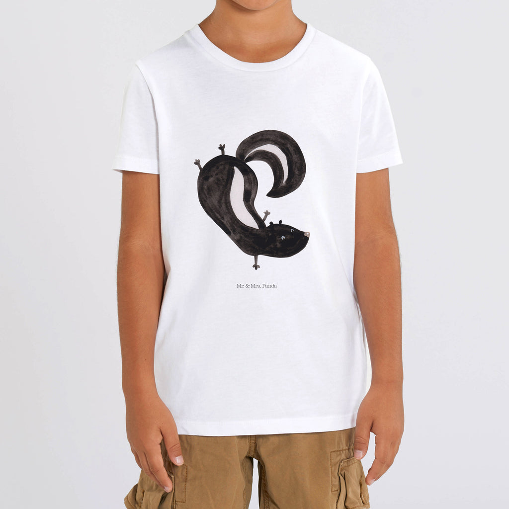 7-8 Jahre Kinder T-Shirt Stinktier Handstand Stinktier, Skunk, Wildtier, Raubtier, Stinker, Stinki, Spielplatz, verpielt, Kind