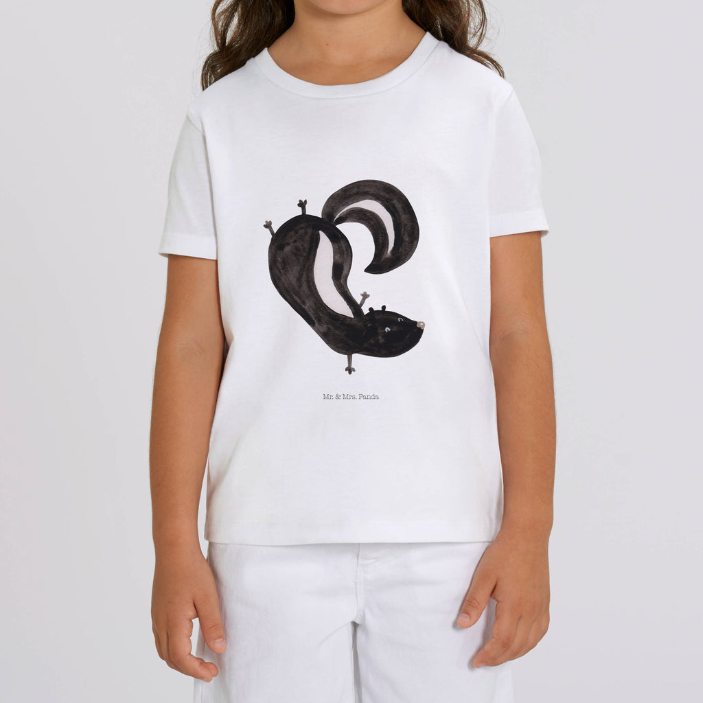 7-8 Jahre Kinder T-Shirt Stinktier Handstand Stinktier, Skunk, Wildtier, Raubtier, Stinker, Stinki, Spielplatz, verpielt, Kind