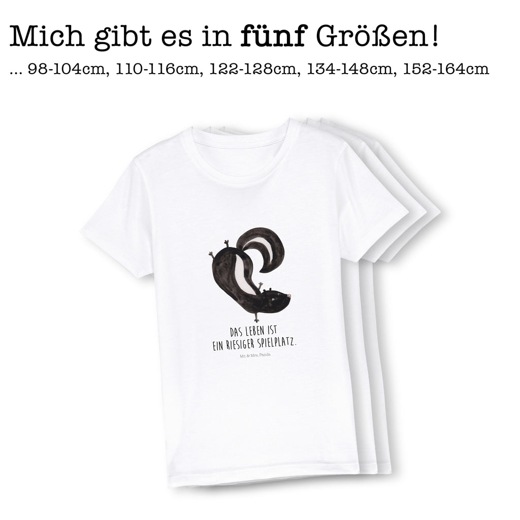 7-8 Jahre Kinder T-Shirt Stinktier Handstand Stinktier, Skunk, Wildtier, Raubtier, Stinker, Stinki, Spielplatz, verpielt, Kind