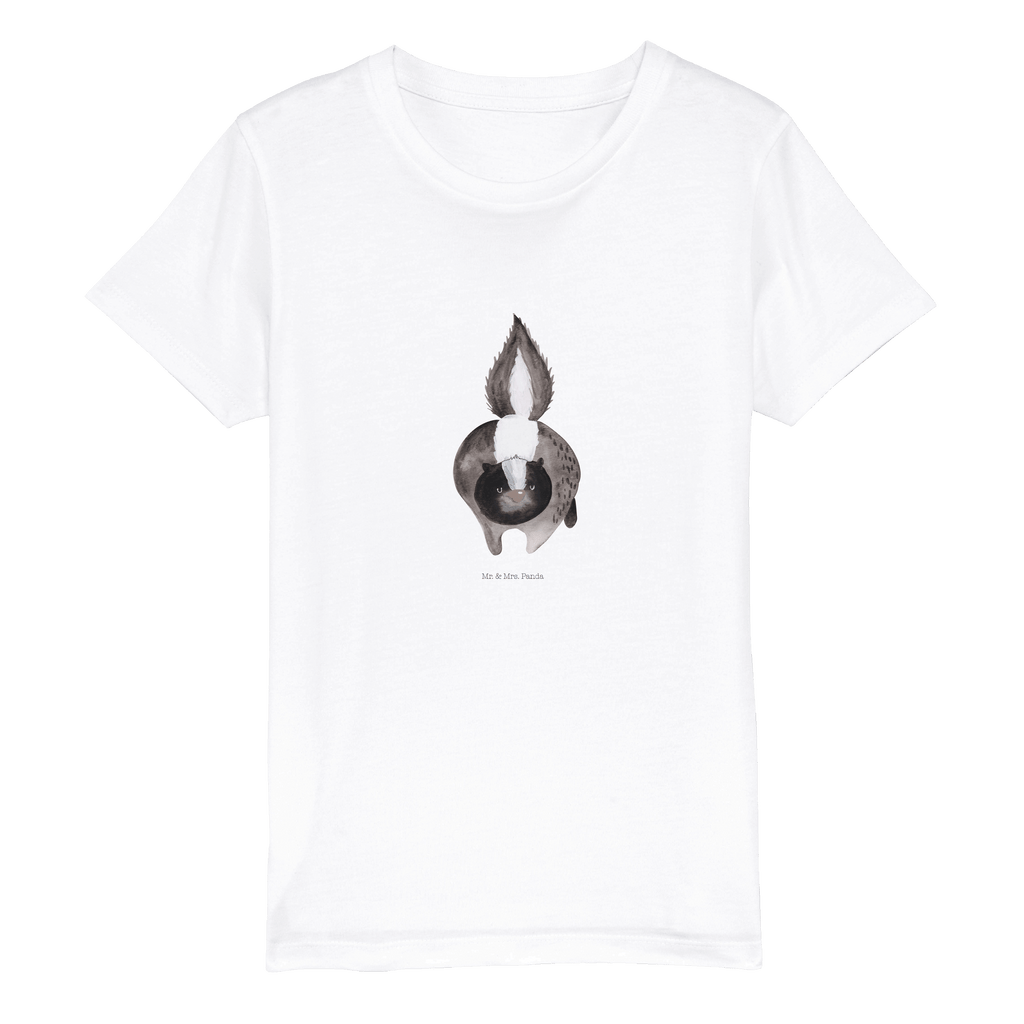 Organic Kinder T-Shirt Stinktier Angriff Kinder T-Shirt, Kinder T-Shirt Mädchen, Kinder T-Shirt Jungen, Stinktier, Skunk, Wildtier, Raubtier, Stinker, Stinki, wütend, Drohung