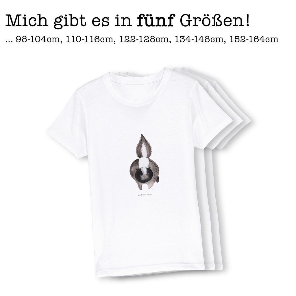 Organic Kinder T-Shirt Stinktier Angriff Kinder T-Shirt, Kinder T-Shirt Mädchen, Kinder T-Shirt Jungen, Stinktier, Skunk, Wildtier, Raubtier, Stinker, Stinki, wütend, Drohung