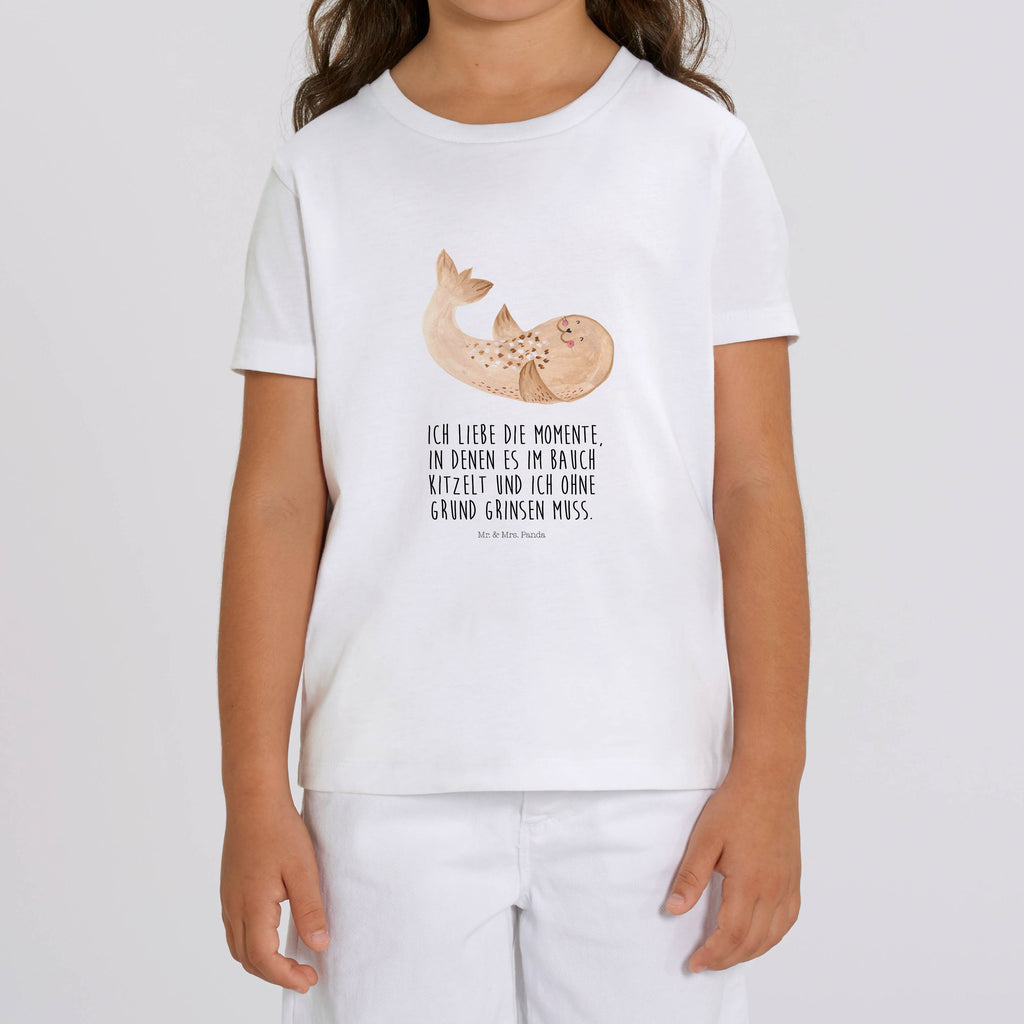 12-14 Jahre Kinder T-Shirt Robbe liegend Tiermotive, Gute Laune, lustige Sprüche, Tiere, Robbe, Robben, Seehund, Strand, Meerestier, Ostsee, Nordsee, Lachen, Freude