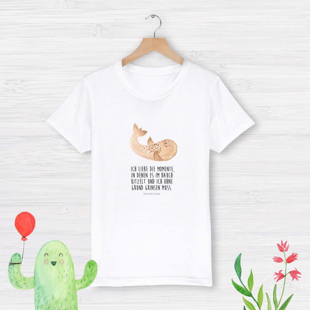 12-14 Jahre Kinder T-Shirt Robbe liegend Tiermotive, Gute Laune, lustige Sprüche, Tiere, Robbe, Robben, Seehund, Strand, Meerestier, Ostsee, Nordsee, Lachen, Freude